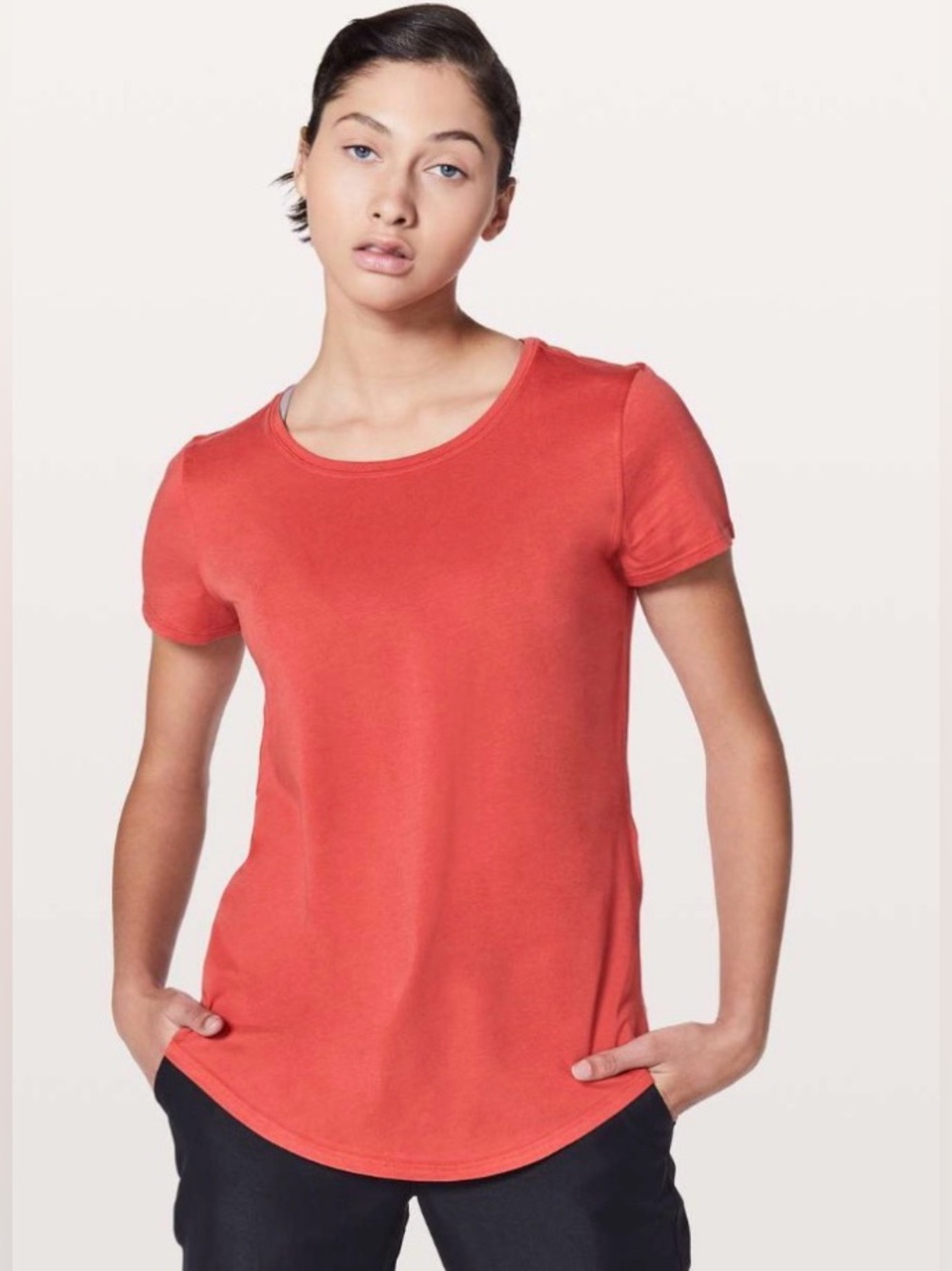 Lululemon Love Crew III in Orange Red
